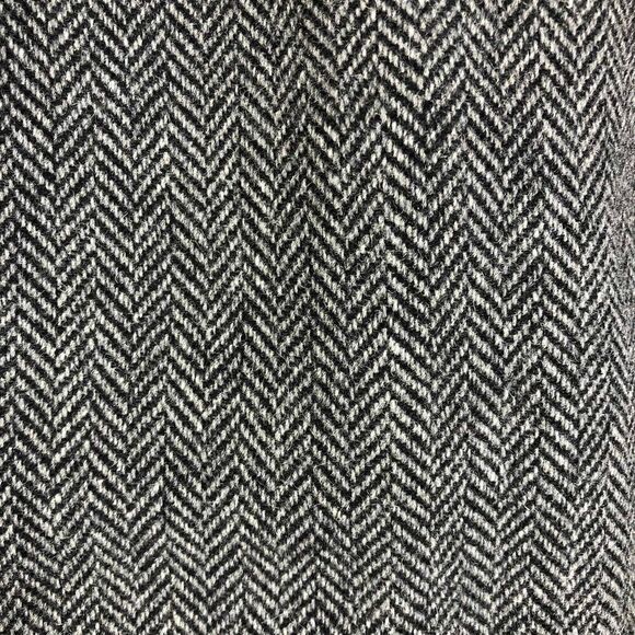 D&g DOLCE & GABANNA VINTAGE Grey Wool Herringbone Pencil Skirt Floral Embroidery - Picture 9 of 9